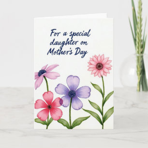 Sonderkarte zum Tag der Töchter mit Blumenmotiv Karte