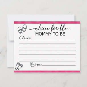 Sonderkarten für die Mama im Babydusche Einladung