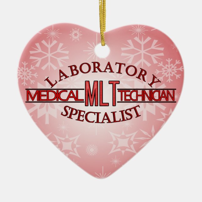 SONDERLABRADOR MLT MEDICAL LABORATORY TECHNICIAN KERAMIKORNAMENT (Vorne)