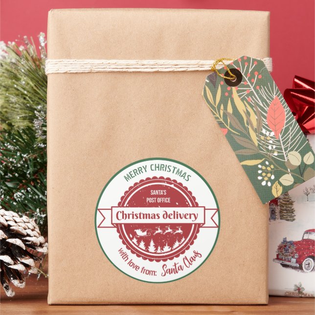 Sonderlieferung ab Weihnachten Runder Aufkleber (Feiertag)