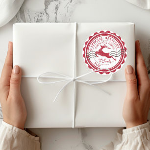 Sonderlieferung ab Weihnachtsgeschenk Runder Aufkleber