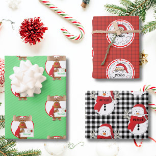 Sonderlieferung aus dem Nordpol von Santa Snowman Geschenkpapier Set