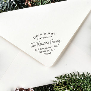 Sonderlieferung aus der Rücksendeadresse Gummistempel