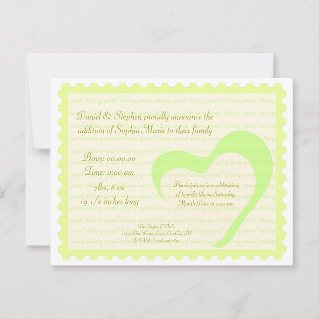 Sonderlieferung Einladung (Vorderseite)