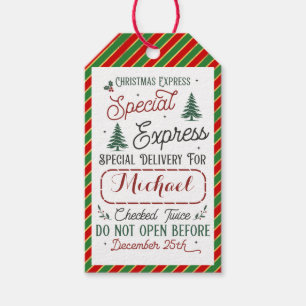 Sonderlieferung Gift Tags vom Santa North Pole Geschenkanhänger