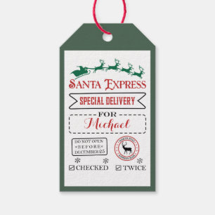 Sonderlieferung Gift Tags vom Santa North Pole Geschenkanhänger