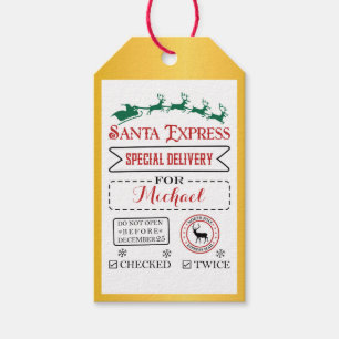 Sonderlieferung Gift Tags vom Santa North Pole Geschenkanhänger