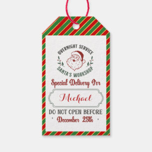 Sonderlieferung Gift Tags vom Santa North Pole Geschenkanhänger