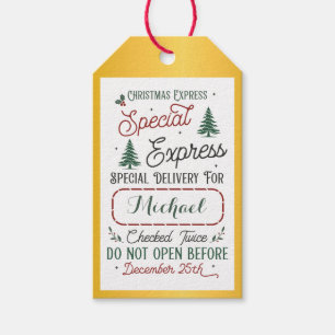 Sonderlieferung Gift Tags vom Santa North Pole Geschenkanhänger