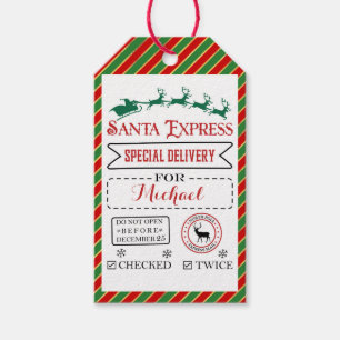 Sonderlieferung Gift Tags vom Santa North Pole Geschenkanhänger