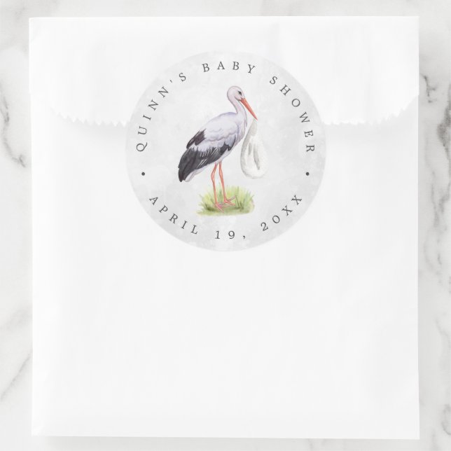 Sonderlieferung | Stork Baby Shower Fevor Sticker (Tasche)