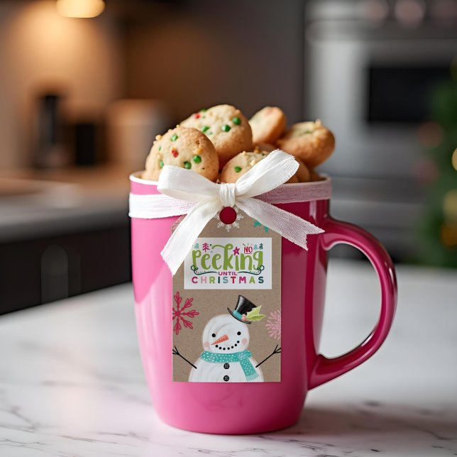 Sonderlieferung vom Weihnachtsmann | Keine Peeking Geschenkanhänger (Special Delivery From Santa Claus | No Peeking Gift Tags)