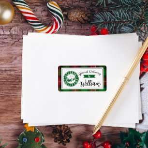 Sonderlieferung vom Weihnachtsmann Weihnachtsgesch Adressaufkleber