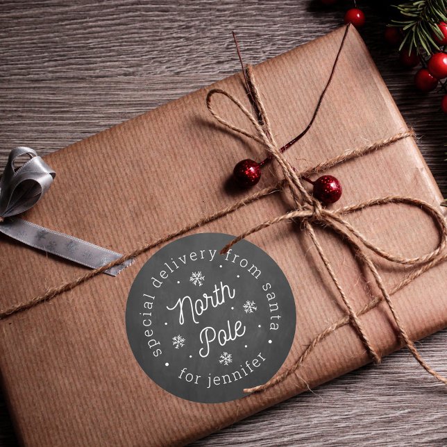 Sonderlieferung von Weihnachten an den Nordpol Runder Aufkleber (Von Creator hochgeladen)