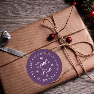 Sonderlieferung von Weihnachten an den Nordpol Runder Aufkleber