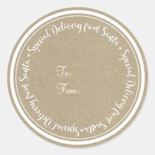 Sonderlieferung von Weihnachten von Weihnachten Runder Aufkleber