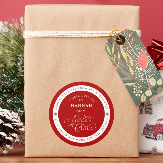 Sonderlieferung Weihnachtsnachtsnachtsnamen Aufkle Runder Aufkleber (Feiertag)