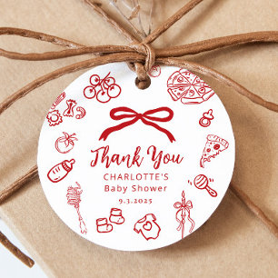 Sonderlieferung Whimsical-Schleife Danke Geschenkanhänger
