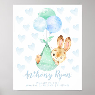 Sonderlieferwagen Bunny Rabbit Baby Stats Poster