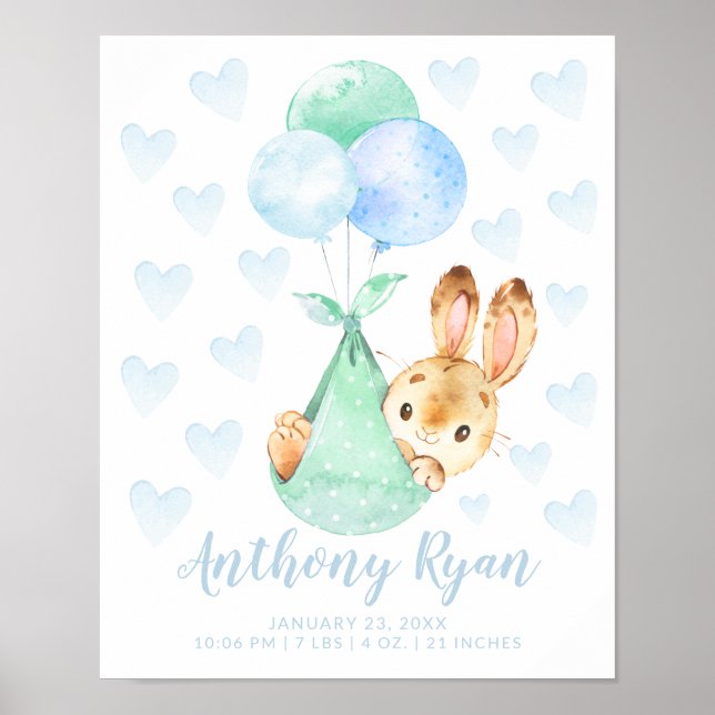 Sonderlieferwagen Bunny Rabbit Baby Stats Poster (Vorne)