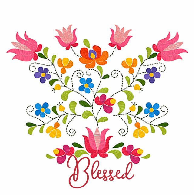 Sondermagnet für bestickte Blume Fotoskulptur Magnet (Vorne)