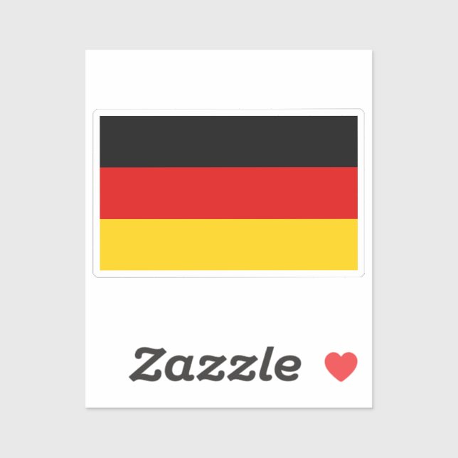 Sondermaßgeschneiderte Flagge Deutschlands  Aufkleber (Blatt)