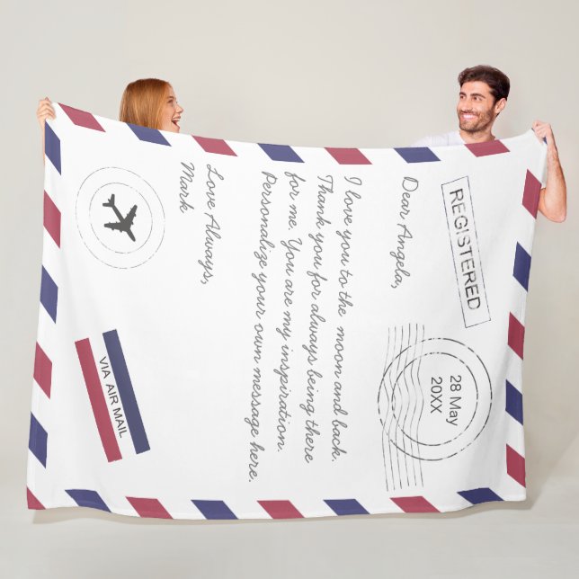 Sondermeldung "Luftpost" Fleecedecke (Beispiel)