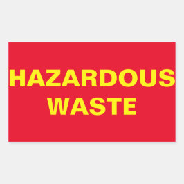 Sondermüll-Zeichen Rechteckiger Aufkleber