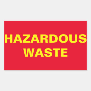 Sondermüll-Zeichen Rechteckiger Aufkleber