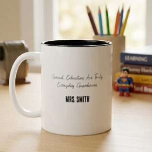 Sonderpädagogen sind wahrlich alltägliche Superhel Zweifarbige Tasse