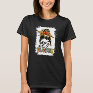 Sonderpädagogik-Lehrerin Unordentlicher Dutt Lehre T-Shirt