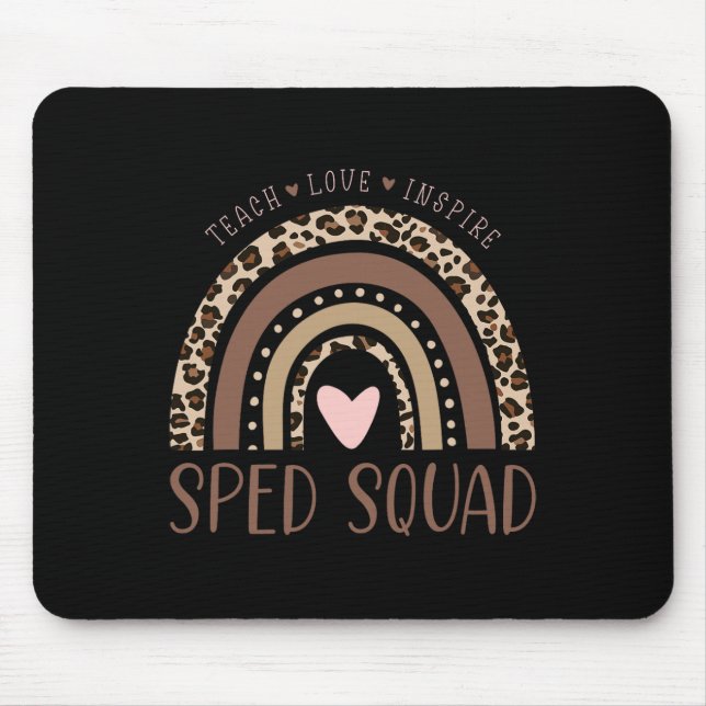Sonderpädagogik Sped Sped-Team Leopard Regenbogen  Mousepad (Vorne)