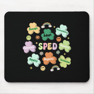 Sonderpädagogik St Patricks Day Kleeblatt SPED Mousepad