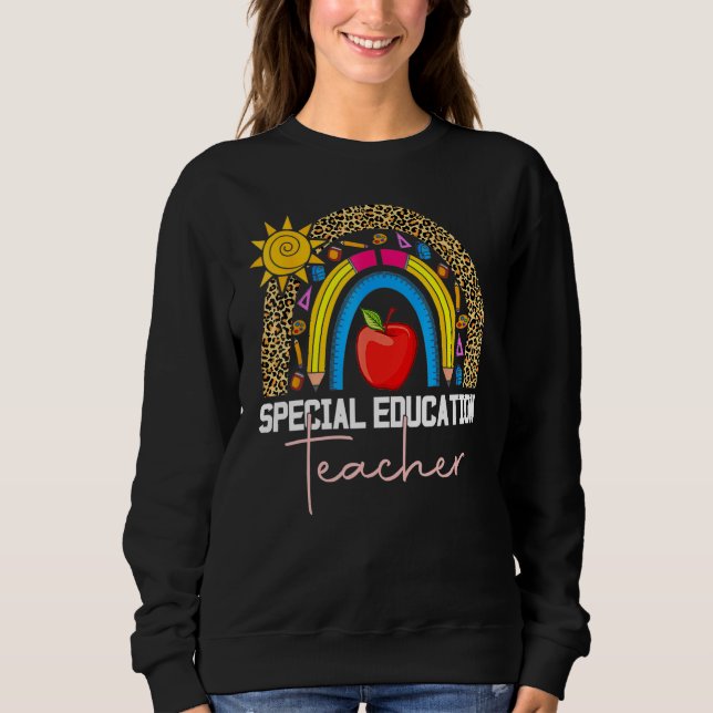 Sonderpädagogiklehrer Sped Ed SPED Leopard Rai Sweatshirt (Vorderseite)