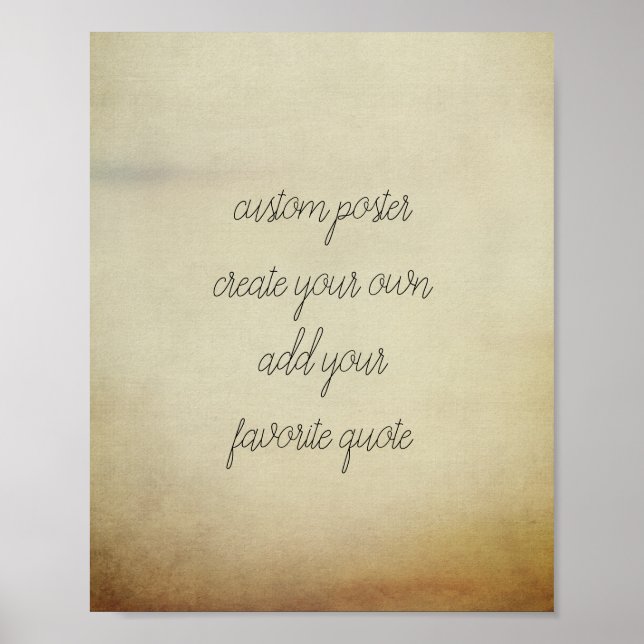 Sonderposter fügen Ihren eigenen Vintagen Stil zu Poster (Vorne)