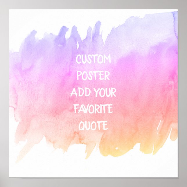 Sonderposter fügen Sie Ihr eigenes Angebot Aquarel Poster (Vorne)