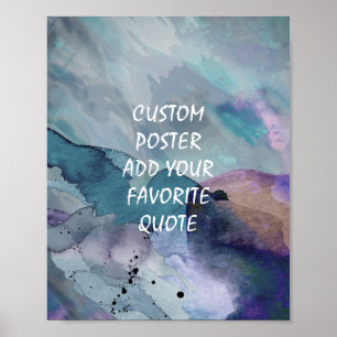 Sonderposter fügen Sie Ihr eigenes Zitat blaue Was Poster