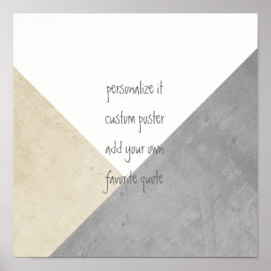 Sonderposter fügen Sie Ihre eigenen Zitat geometri Poster