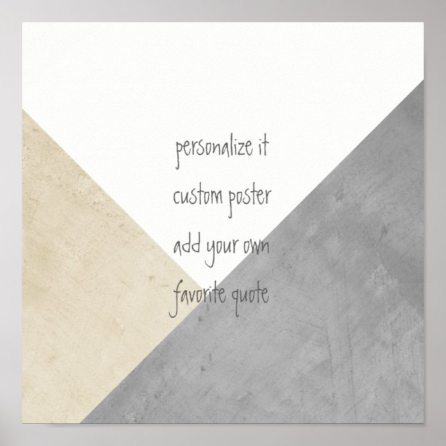 Sonderposter fügen Sie Ihre eigenen Zitat geometri Poster (Vorne)