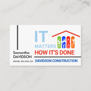 Sonderrahmen-Handyman-Tooltabellen Visitenkarte