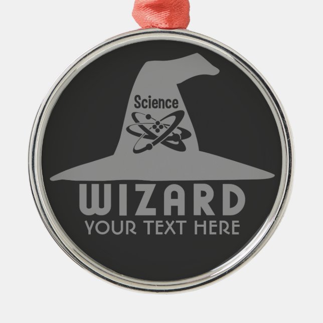 Sonderschmuck des Science Wizard Silbernes Ornament (Vorne)