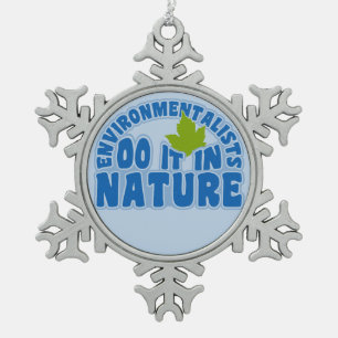 Sonderschmuck für Umweltschützer Schneeflocken Zinn-Ornament
