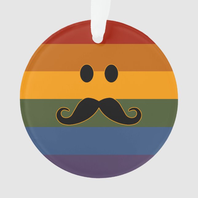 Sonderschmuck Mustache Pride Ornament (Vorderseite)