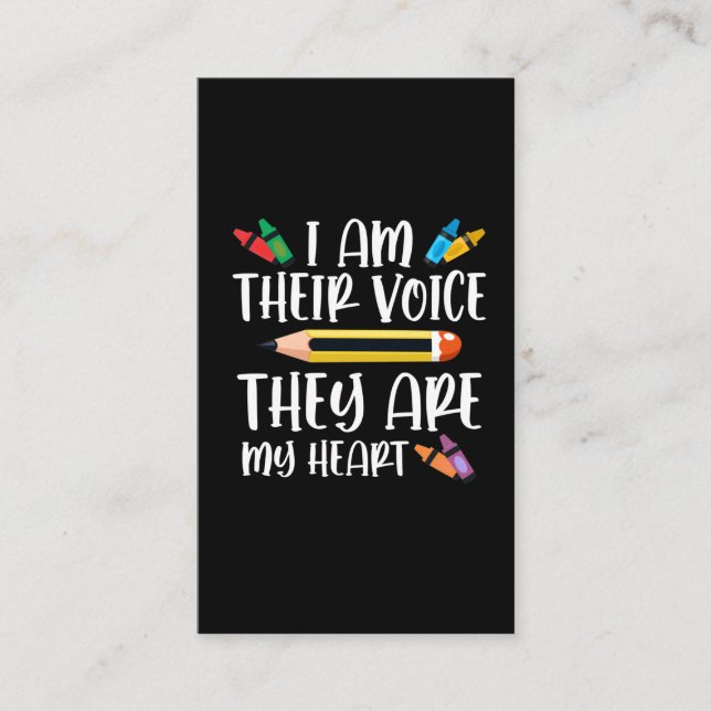 Sonderschullehrer Bildung Kinder zurück zur Schule Visitenkarte (Vorderseite)