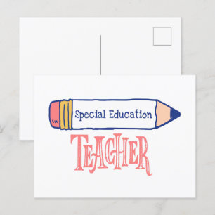 Sonderschullehrer Bleistift Design Postkarte