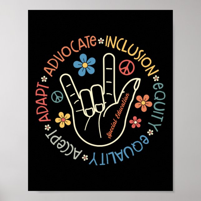 Sonderschullehrer Inspirierender Sped-Lehrer Poster (Vorne)