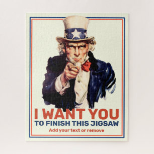 Sondertext, Onkel Sam "I woll You"-Poster, Puzzle