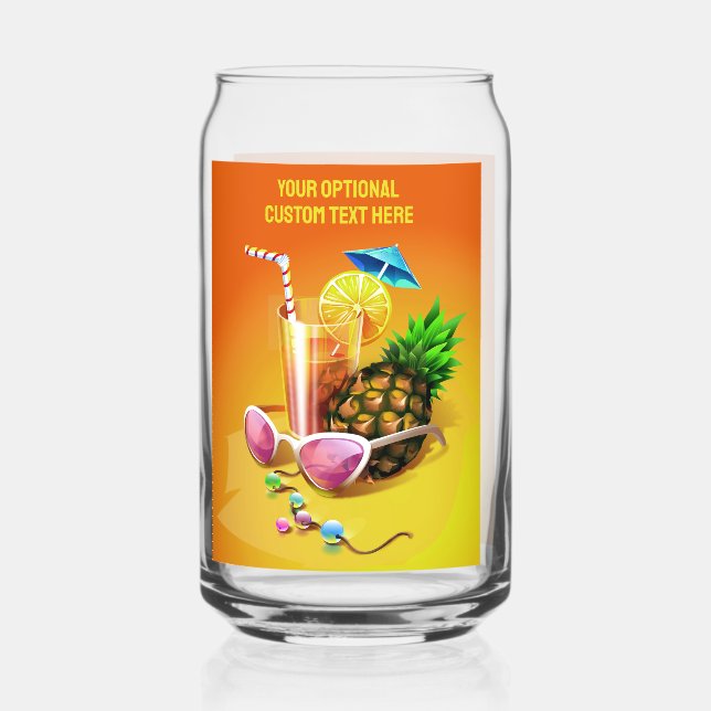 Sondertext Tropical Drinks Dosenglas (Vorderseite)