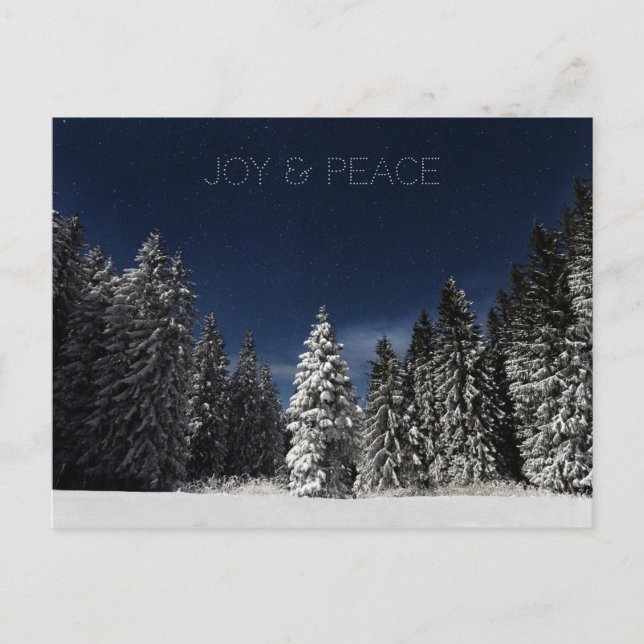 Sondertextpostkarte für Winter Sky Postkarte (Vorderseite)
