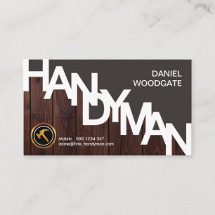 Sondervertrag für Handyman Sign Wood Grain Fence Visitenkarte
